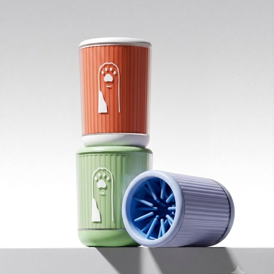 Pet Paw Cleaning Cup – Soft Silicone Dog & Cat Foot Washer & Massager